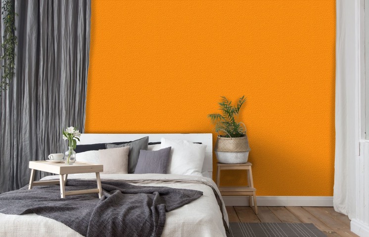 Обои для стены в рулонах цвет насыщенный оранжево-жёлтый вид 7