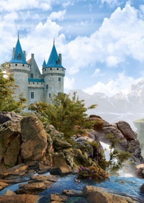 3D Фотообои «Водопад в скалах» 3D Фотообои