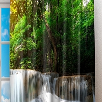 Фотошторы «Водопад с голубой водой»