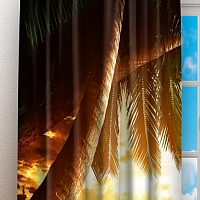 Фотошторы «Закат под пальмами»