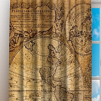 Фотошторы «Старая карта мира»