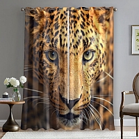Фотошторы «Леопард портрет»