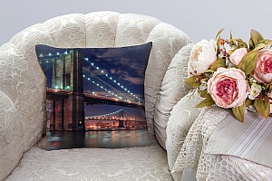 3D Подушка «Бруклинский мост» вид 3