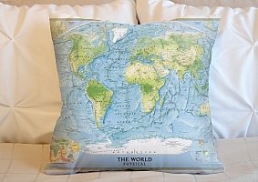 3D Подушка «Географическая карта мира»  вид 2