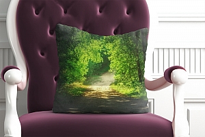 3D Подушка «Тропинка в зеленом лесу»  вид 5