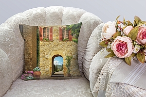 3D Подушка «Внутренний дворик» вид 2