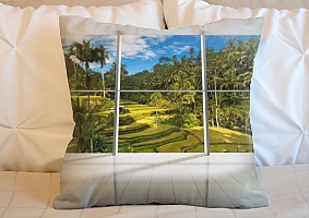 3D Подушка «Терраса с видом на тропический лес» вид 5