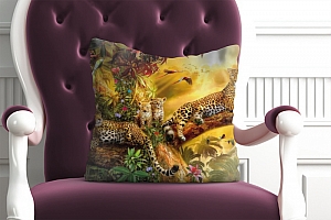 3D Подушка «Семья леопардов» вид 5
