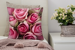 3D Подушка «Обилие розовых роз» вид 4