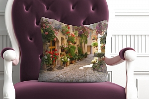 3D Подушка «Цветочная улица» вид 3
