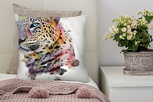 3D Подушка «Красочный леопард» вид 5
