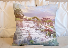 3D Подушка «Долина водопадов в японии» вид 5
