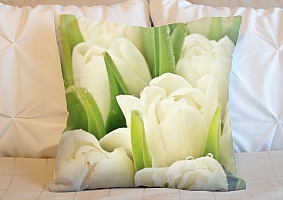 3D Подушка «Белые тюльпаны» вид 5