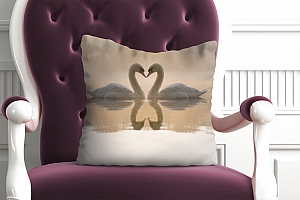 3D Подушка «Влюбленные лебеди» вид 6