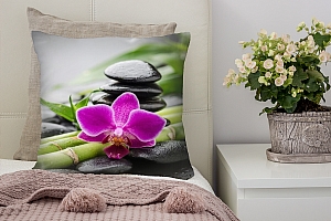 3D Подушка «Орхидея и бамбук» вид 4