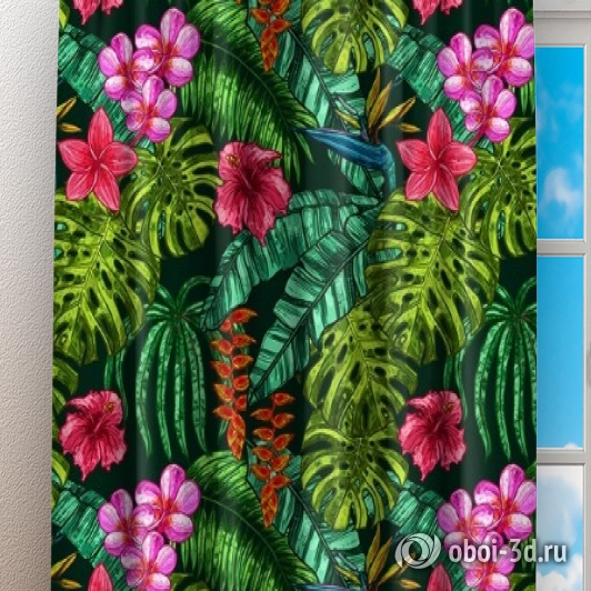 Фотошторы «Яркие тропические акценты» вид 3