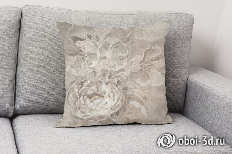 3D Подушка «Старинный эскиз»  вид 5