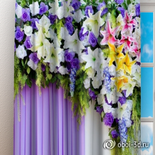 Фотошторы «Сиреневая вуаль» вид 3