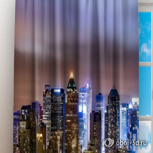 Фотошторы «Ночной город» вид 3