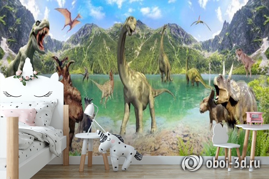 3D Фотообои «Динозавры» вид 6