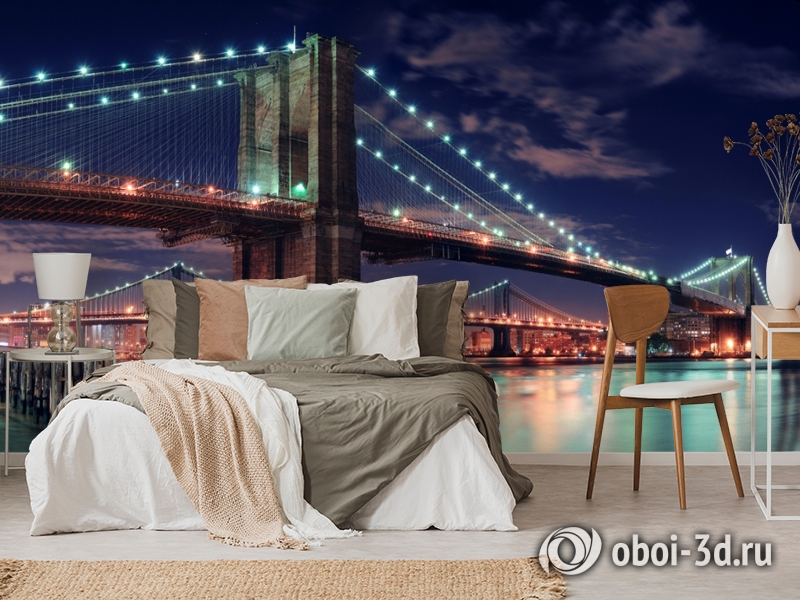3D Фотообои «Бруклинский мост» вид 6