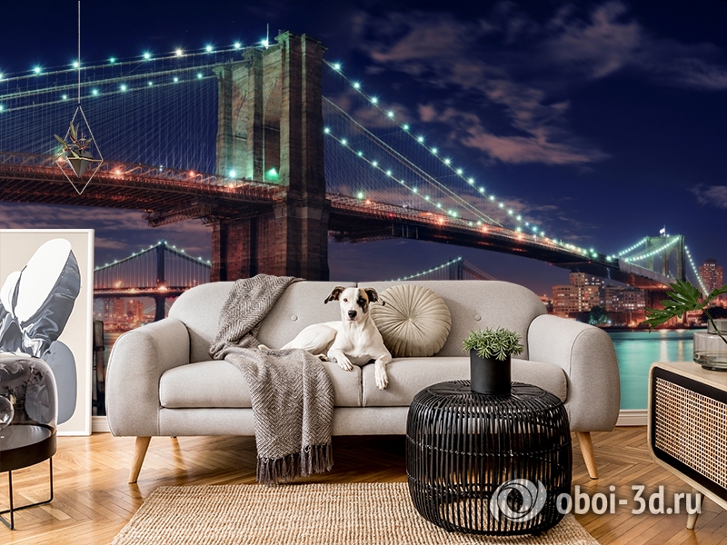 3D Фотообои «Бруклинский мост» вид 4