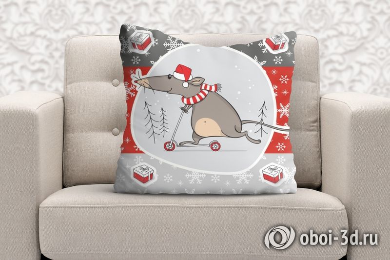 3D Подушка «Новогодние каникулы»  вид 3