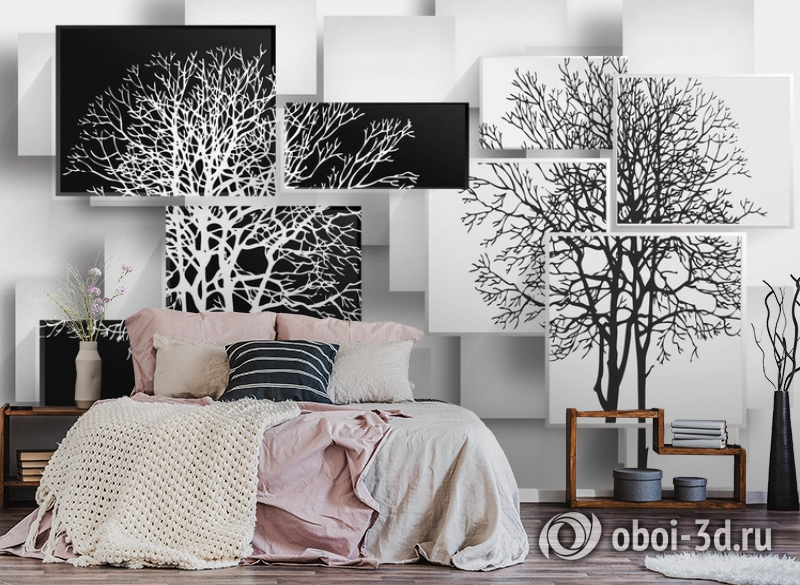3D Фотообои «Деревья в стиле модерн» вид 4