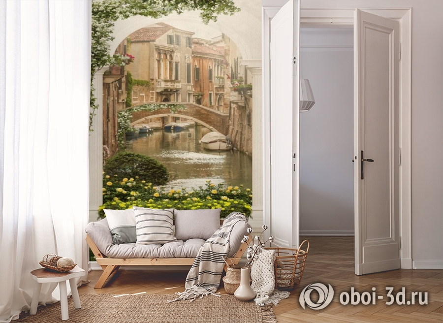 3D Фотообои «Венецианский дворик 1» вид 8