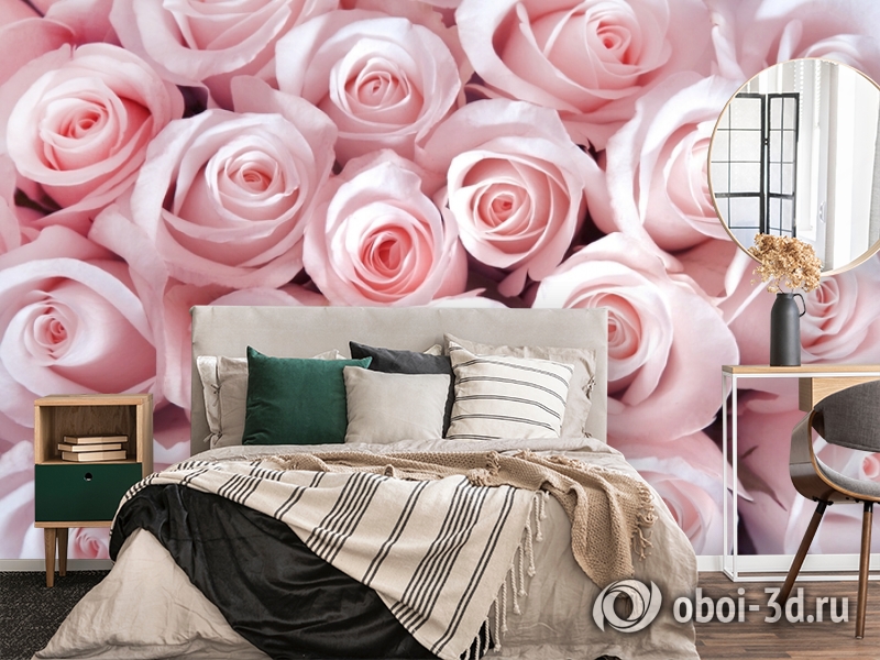 3D Фотообои «Благоухающий букет нежных роз» вид 4