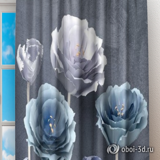 Фотошторы «Загадочные цветы» вид 2