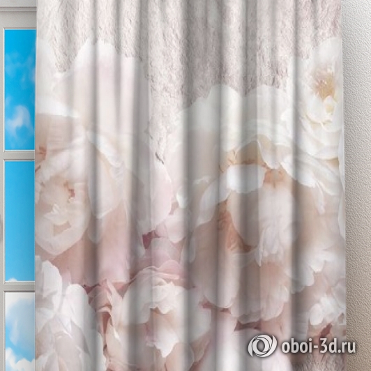  Фотошторы «Ажурные пионы» вид 2