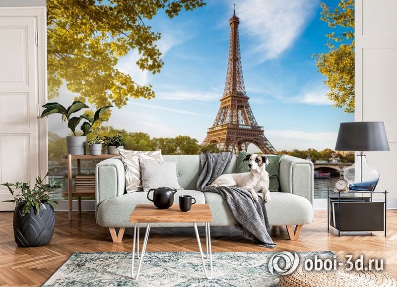 3D Фотообои «Лето в Париже» вид 3