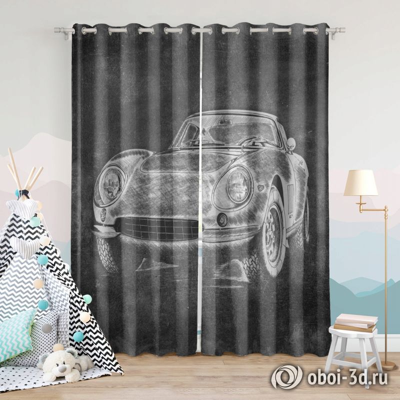 Фотошторы «Авто мелом» вид 7