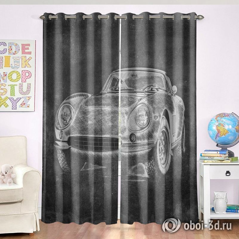 Фотошторы «Авто мелом» вид 4
