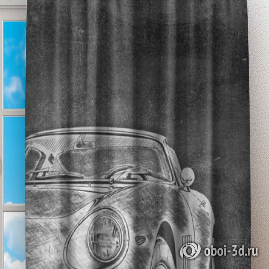Фотошторы «Авто мелом» вид 2