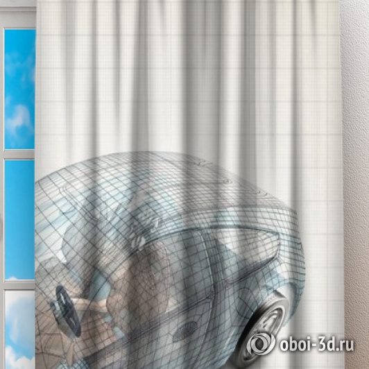 Фотошторы «Авто 3D модель» вид 2