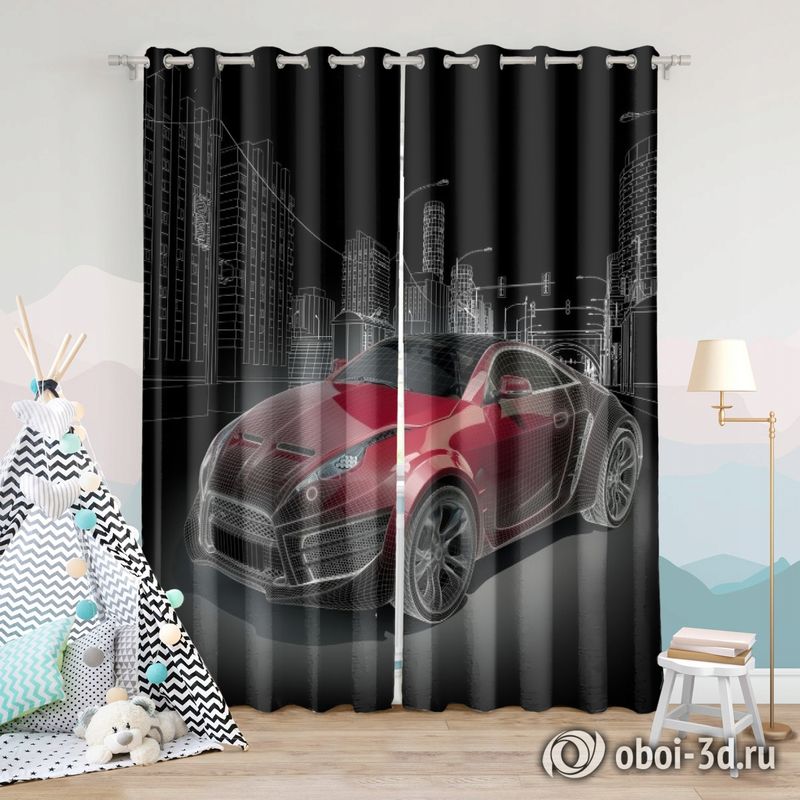 Фотошторы «Авто ночной город» вид 7