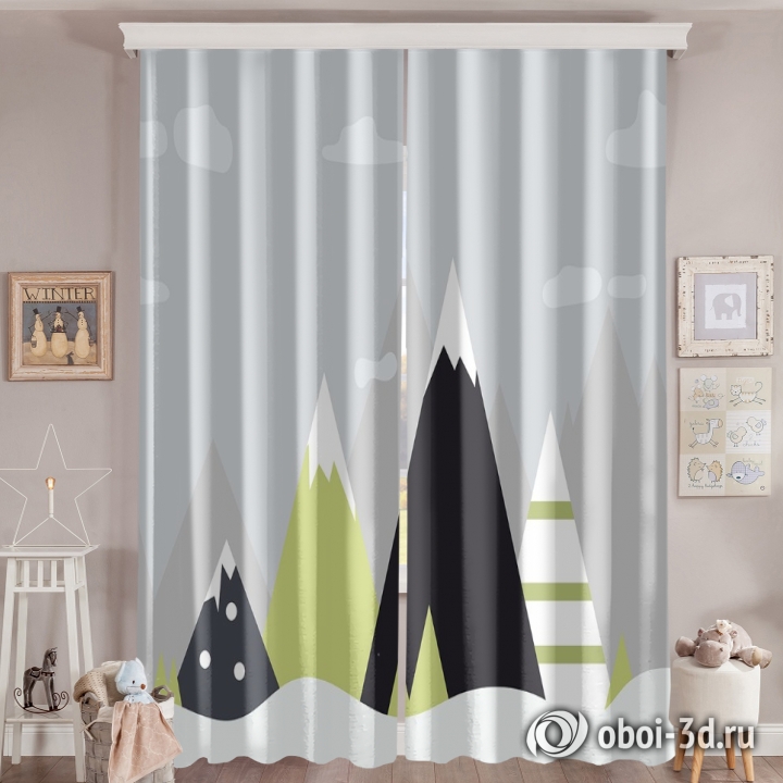 Фотошторы «Горная аппликация» вид 6