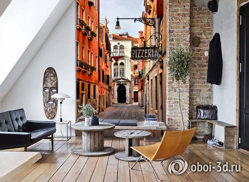 3D Фотообои «Венецианская улочка» вид 7