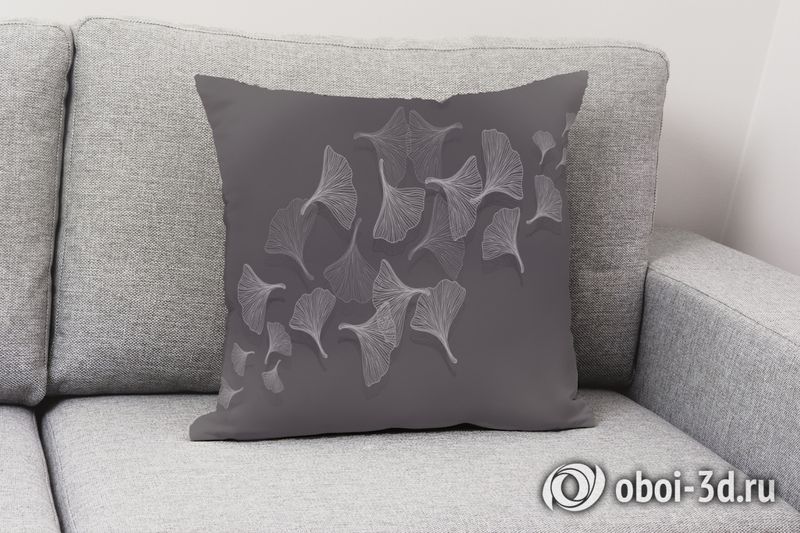 3D Подушка «Летящие зонтики на антрацитовом фоне» вид 2