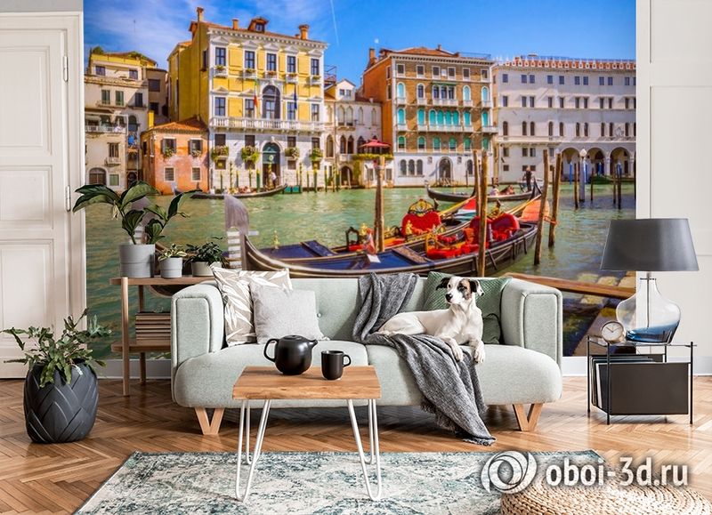 3D Фотообои «Яркий полдень в Венеции» вид 3