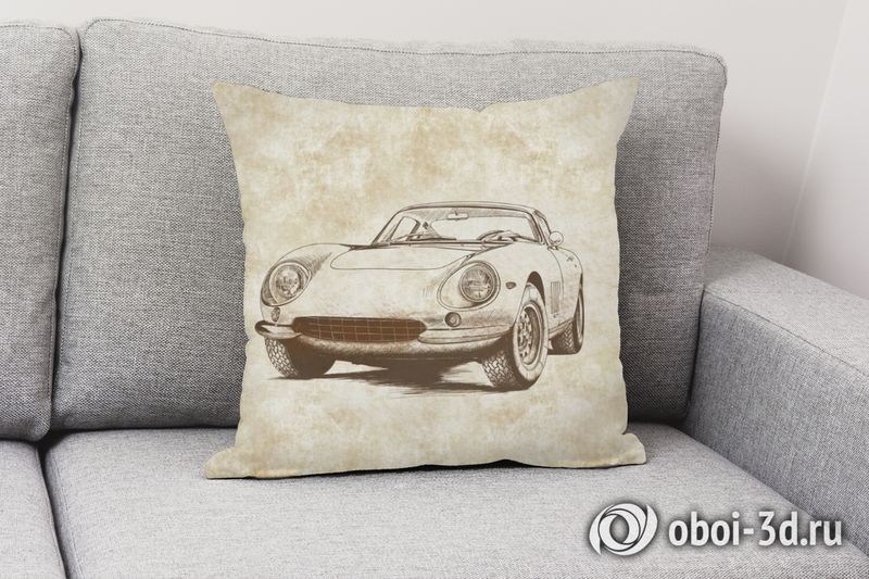 3D Подушка «Авто эскиз» вид 2