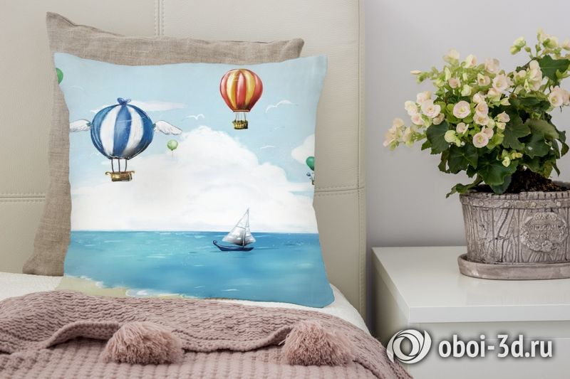 3D Подушка «Морская акварель» вид 4