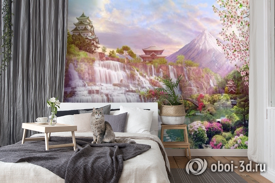 3D Фотообои «Долина водопадов в японии» вид 7
