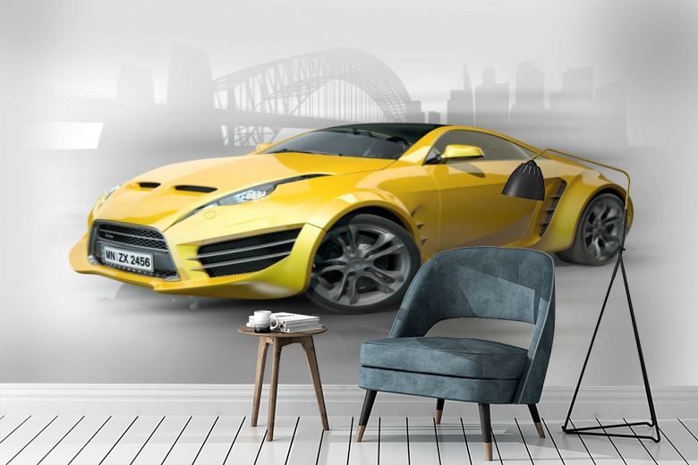 3D Фотообои «Концепт автомобиля» вид 3