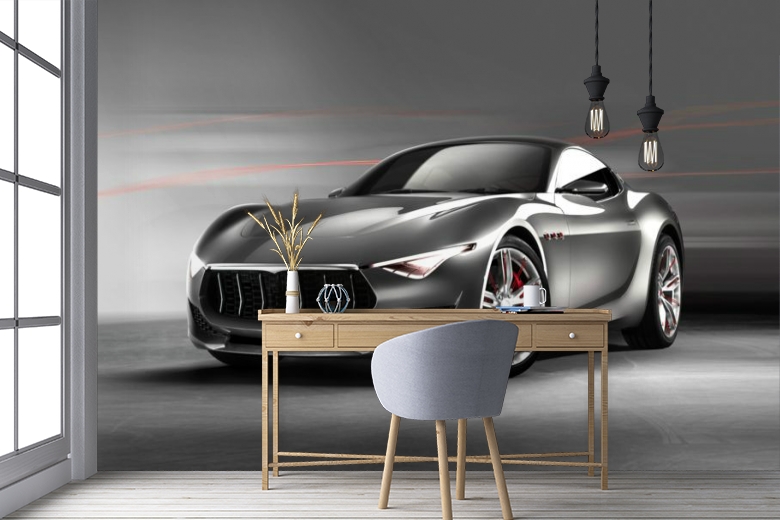 3D Фотообои «Современный автомобиль в серых тонах» вид 5