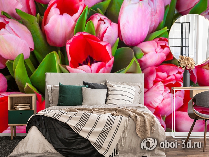 3D Фотообои «Букет тюльпанов» вид 4