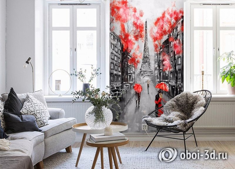3D Фотообои «Париж - город любви» вид 4