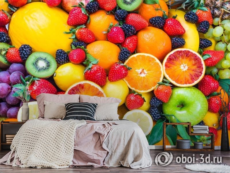 3D Фотообои «Цитрусы с ягодами» вид 6